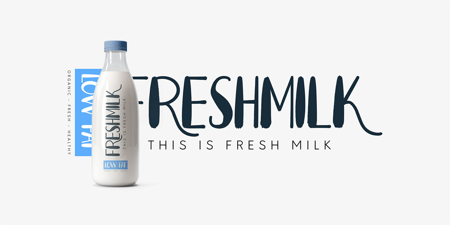 Beispiel einer Fresh Milk-Schriftart #8